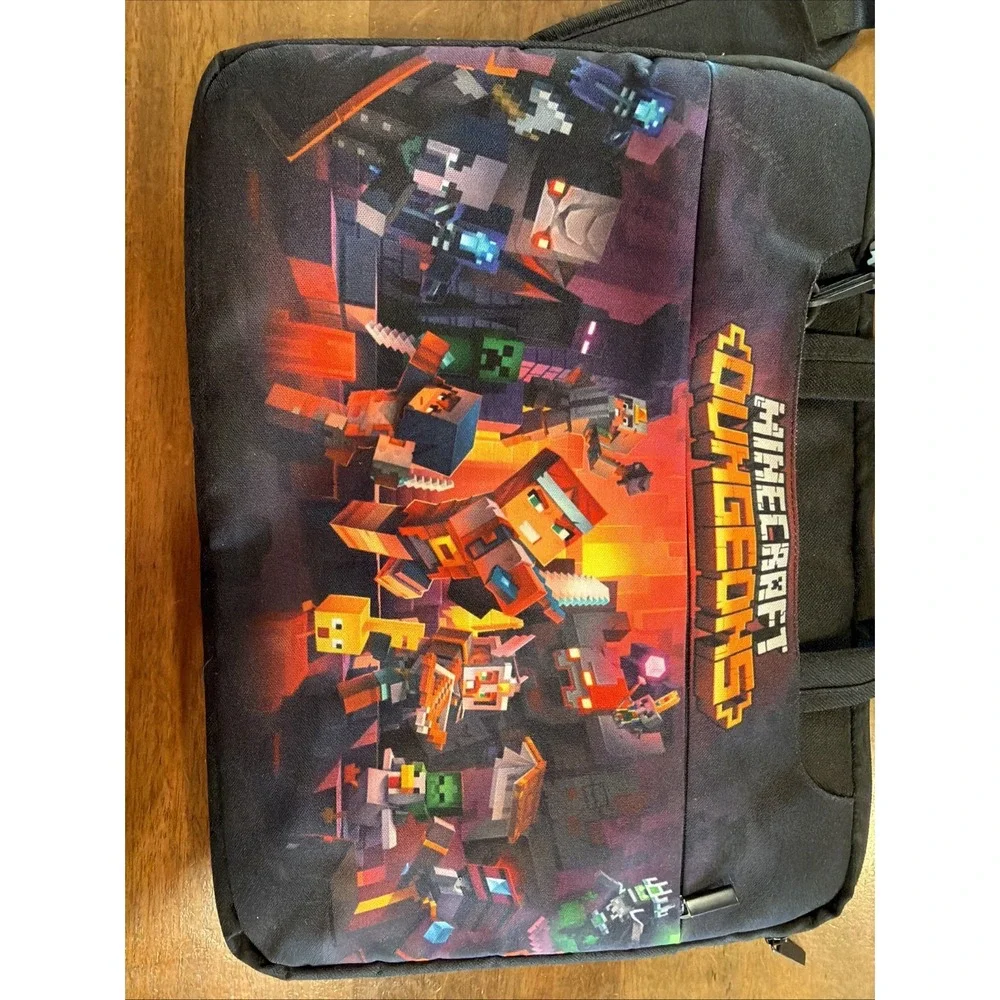 Minecraft Dungeons 4 Pocket Zipper Laptop Messenger Bag